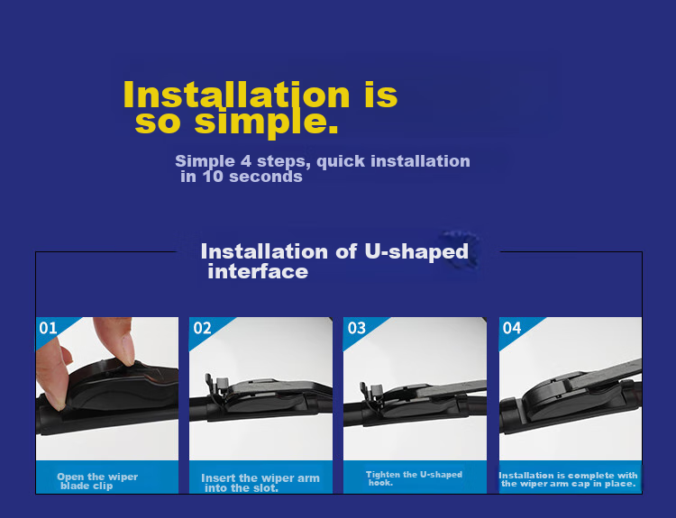 Goodyear Dongfeng Peugeot 4008 Windshield Wiper Blades, Original Logo Boneless Wiper Strips, 28/17 Inches, 1 Pair 19