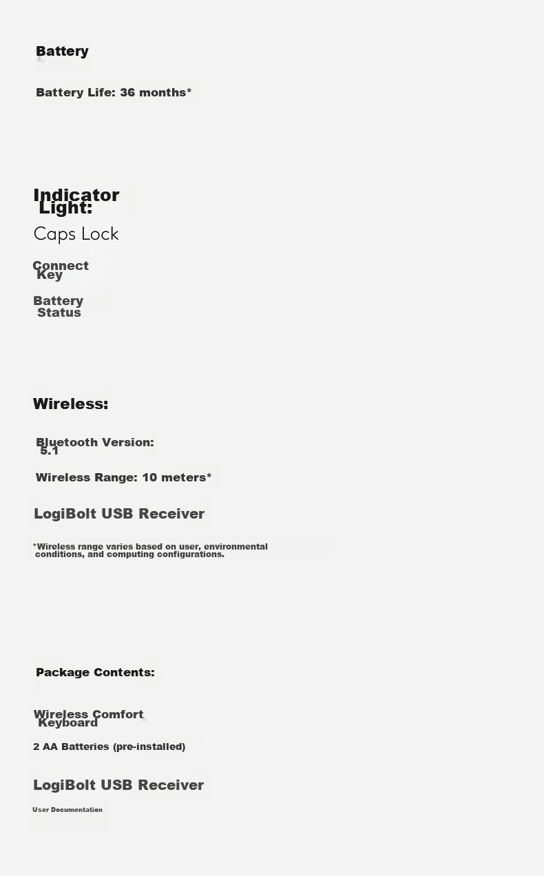 Logitech K650 Enterprise Wireless Bluetooth Keyboard, Office Keyboard, Dual-Mode Keyboard with Palm Rest, Receiver Included, Premium Series, Commercial Version, White [Single Order Discount] 11