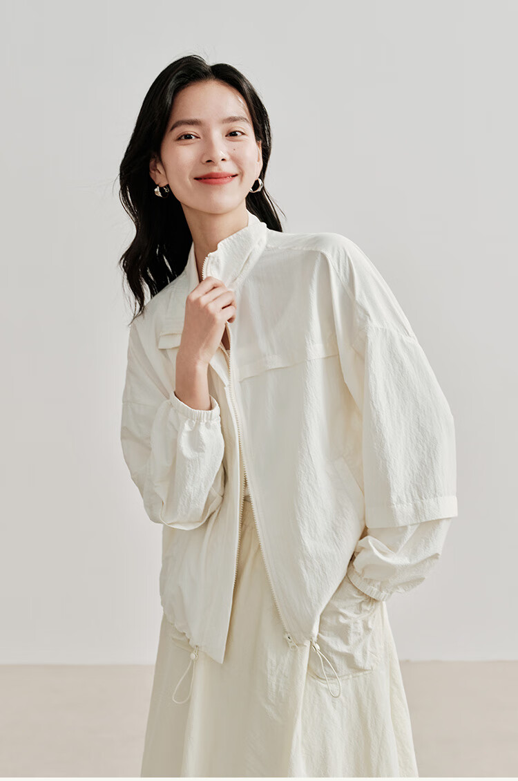 INMAN UPF100+ Sun Protection Shirt for Women, Summer Fashion Blouse Jacket, Bean Green Color, Size L 35