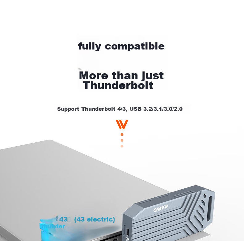 MAIWO USB4.0 Hard Drive Enclosure M.2 NVMe SSD Enclosure 40Gbps Compatible with Thunderbolt 5/4/3 Built-In Fan for Apple Macmini Laptop K1695F 11
