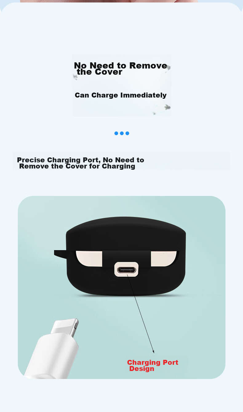 Masentek Earphone Protective Case for Sony WF-C710N Bluetooth Earbuds TPU Soft Silicone Storage Cover Shockproof Transparent 10
