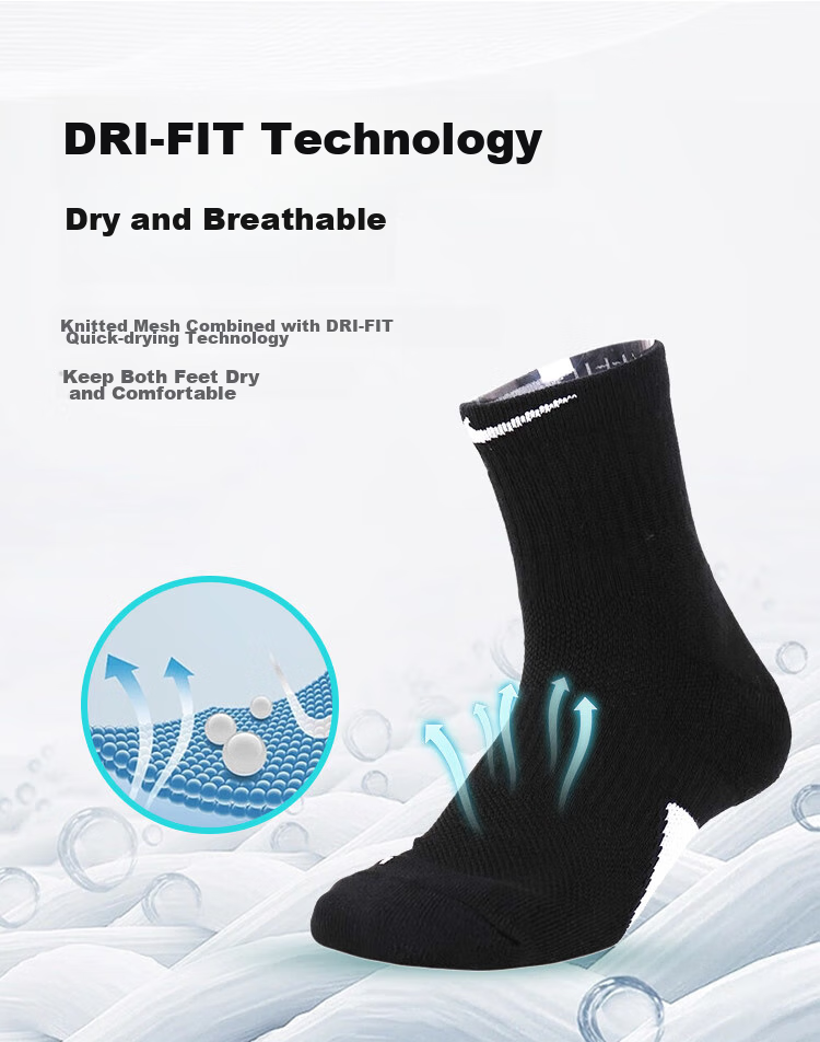 NIKE Elite Mid-Calf Basketball Socks, Black (1 Pair), SX7625-013 4