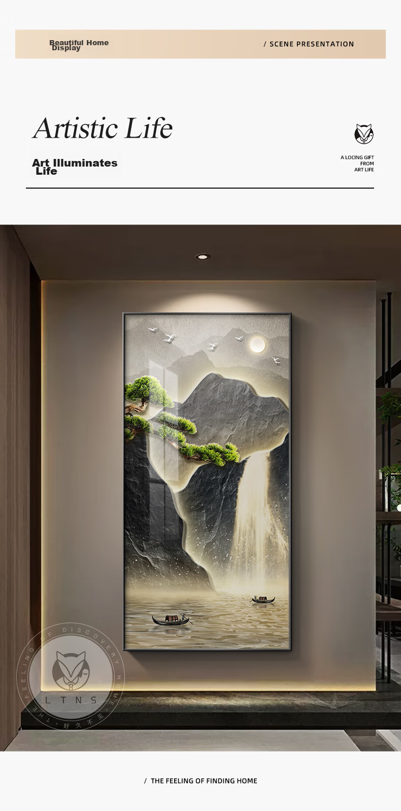 Long Time No See Modern Minimalist Entryway Decorative Painting Luxury Abstract Corridor Wall Art 3