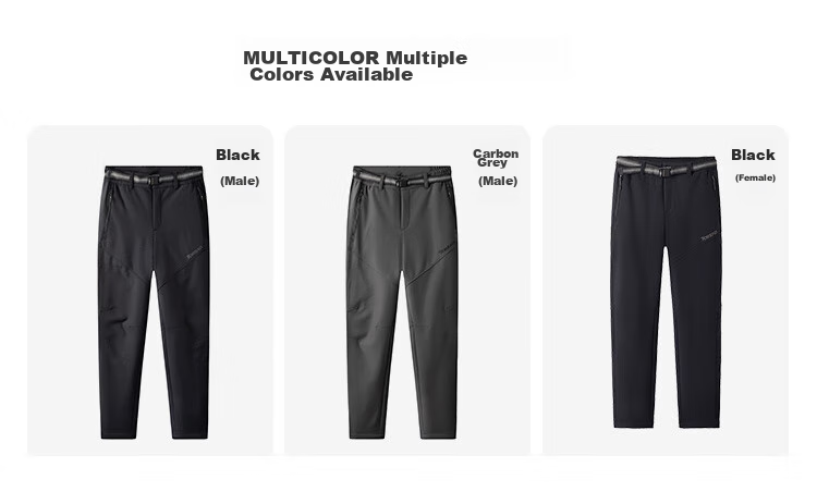TOREAD Men's Soft Shell Pants, Autumn And Winter Windproof Water-Repellent Fleece-Lined Thick Warm Trousers TAMMBM91984 13