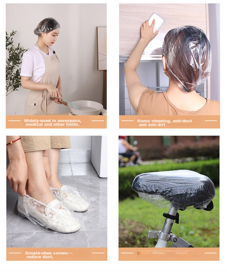 Yunlei Disposable Shower Caps, Boxed, Extra Large, Waterproof And Oil-Proof, Hair Cover, Hair Dye Cap, 80 Pieces Per Box 9