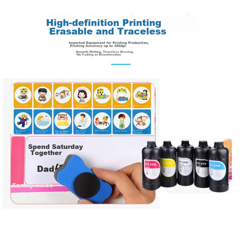 Flybook Children's Growth Self-Discipline Chart, Magnetic Reward Wall Sticker, Kindergarten And Elementary School Student Planner, Home Study Course Schedule, Children's Red Flower Award Sticker, Point Card 10