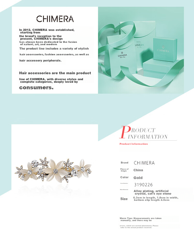 CHIMERA Elegant Hair Claw Clip with Flower And Shark Design, Luxurious Hair Clip for Back of Head, Bun Maker, Mid-Autumn Festival Gift for Wome 47