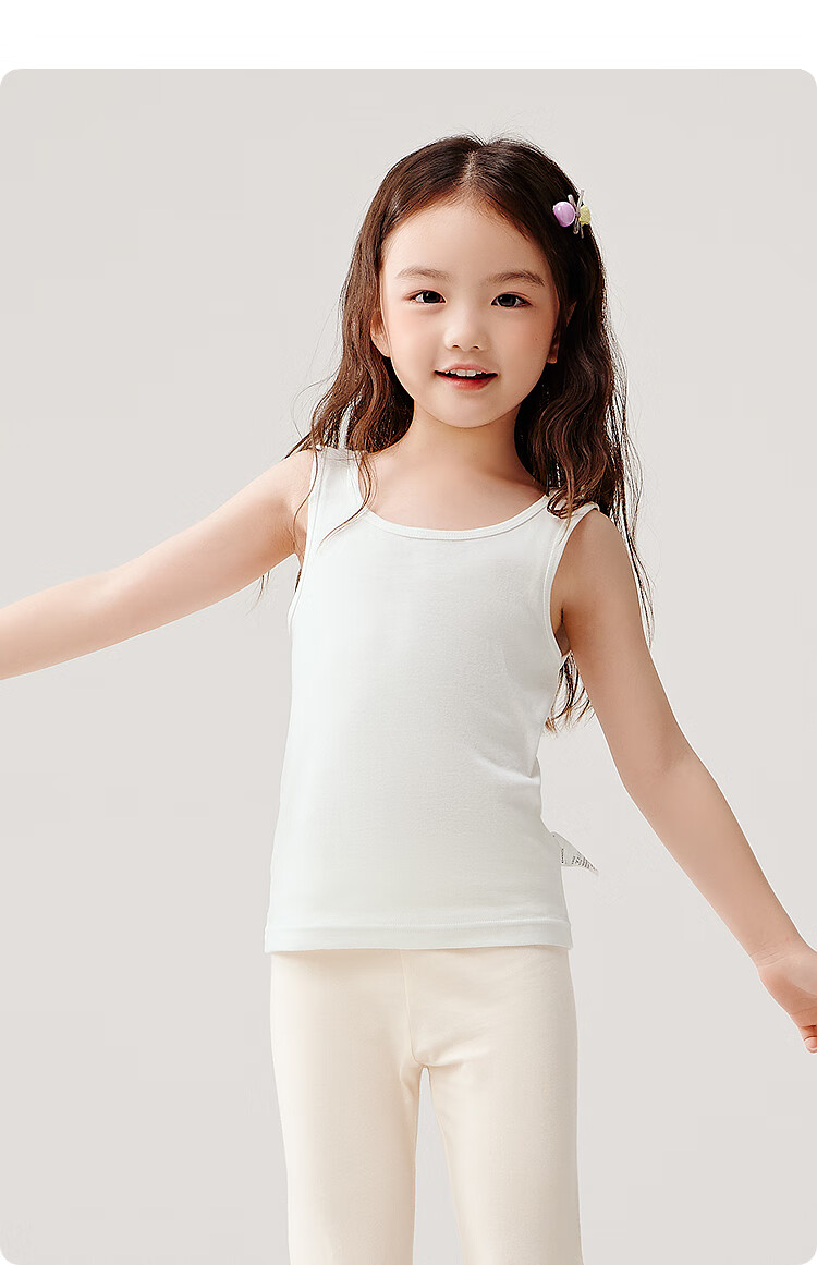 Balabala Kids Vest Boys Girls Base Shirt 2026 New Baby Pure Cotton Sleeveless 2-Pack Soft Skin-Friendly 17