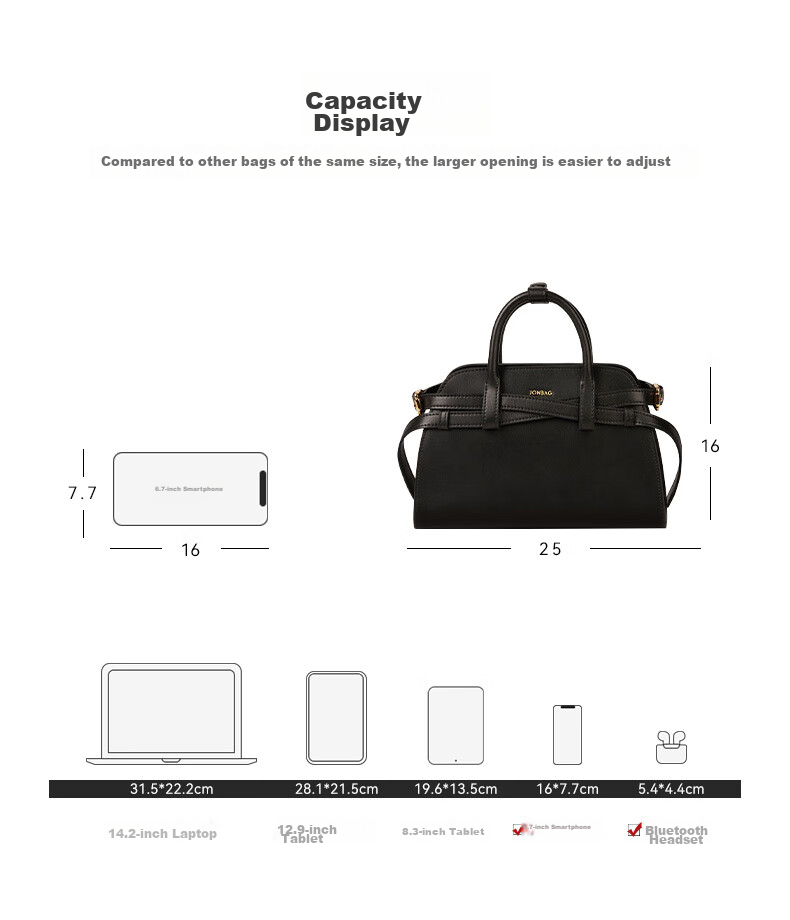 JONBAG Leather Kelly Bag Strap Handbag for Women, Elegant Red Wedding Bag 2026 New Style Wedding Souvenir Gift for Girlfriend 9