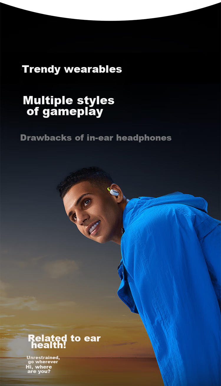 BASEUS Eli Bluetooth Headphones, Over-Ear Open-Style Comfortable Non-In Sports Running Noise-Cancelling Business Suitable for Huawei Xiaomi, White 18
