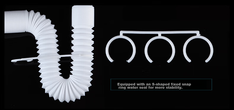 Submarine SQ-1 Basin Sink ABS Anti-Odor Drain Pipe, S-Bend Extendable Drain Pipe, Insect And Odor Preventio 9