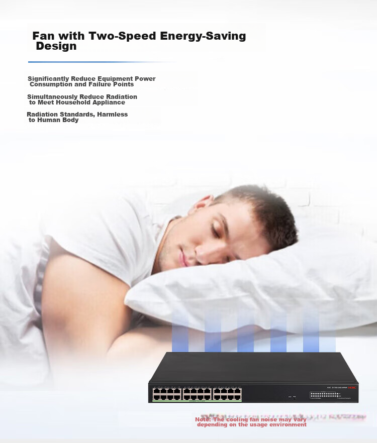 H3C S5024PV6-EI 24 Gigabit Ethernet Ports + 4 Fiber Optic Ports, Full Gigabit Layer 2 Managed Enterprise Network Switch, POE Power Supply 400W / Intelligent Stack / IPv6 5