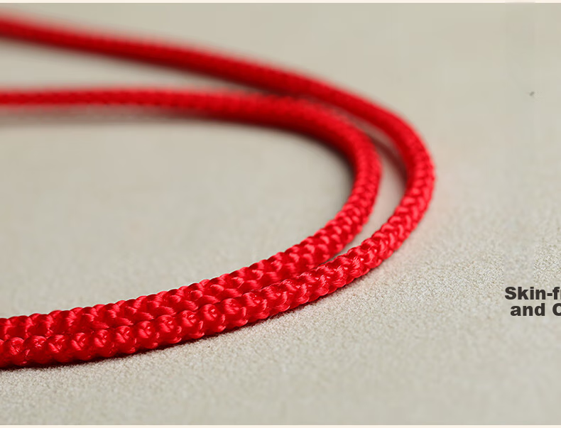 Dijing Cinnabar Six-Word Mantra Pendant Hanging Rope, Handmade Woven Purple Gold Sand Buddhist Prayer Rope, Simple Necklace Cord for Men And Wome 16