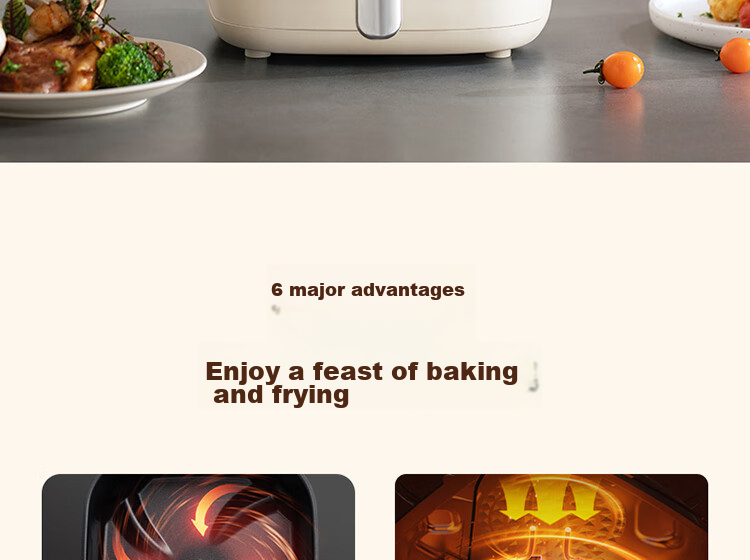 Joyoung 5L Multifunctional Smart Air Fryer Large Capacity Oil-Free Fryer KL45-VF501 3