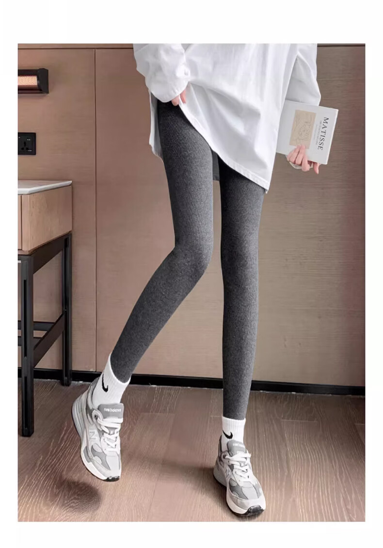 LangSha Leggings for Women, Spring And Autumn Style, High-Waisted Slimming Cotton Pants, Tight-Fitting Tights, Black Skinny Pants, Autumn Pants 21