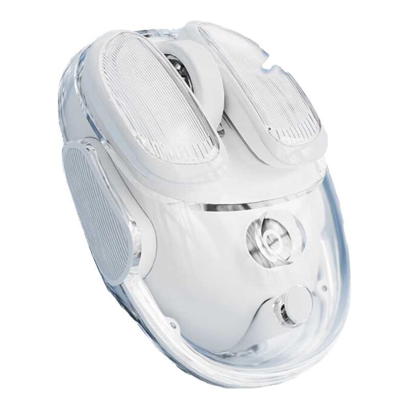 EWEADN Q9 Xiao Doudou Wireless Bluetooth Dual-Mode Transparent Mouse Gaming Rechargeable E-Sports Computer Laptop Low-Profile Lightweight RGB Lighting Moon White