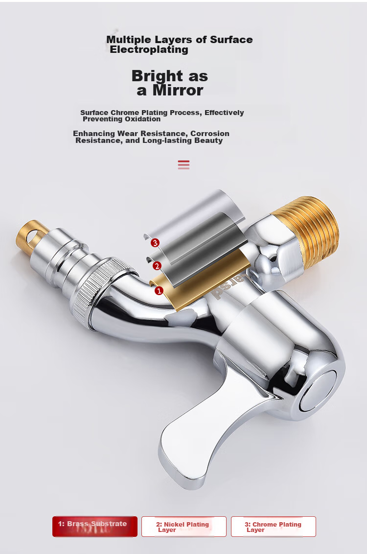 Larsd Washing Machine Faucet, with Automatic Water Stop, Quick-Open Single Cold Water Tap LD10767 14