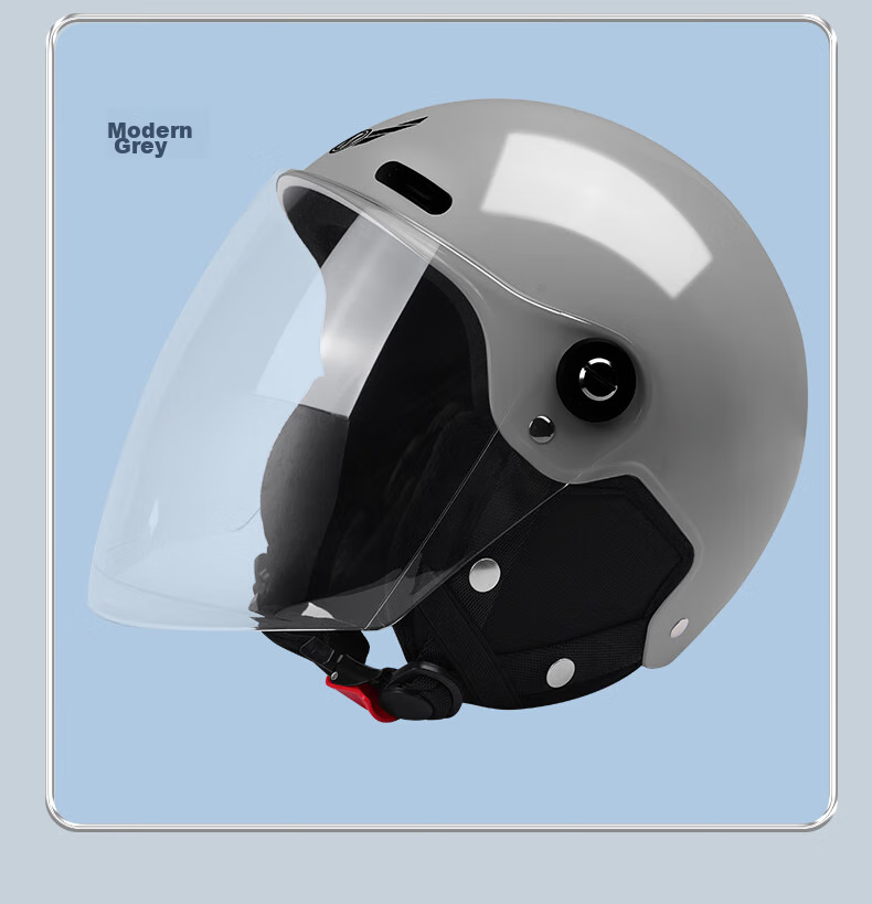 MYARMOR Helmet, Electric Vehicle 3C Certified, New National Standard Class A Anti-Fog Motorcycle Half Helmet, Unisex All-Season Safety Helmet for Electric Scooters, One Size Fits All (Head Circumference 54-60cm), Pearl White 18