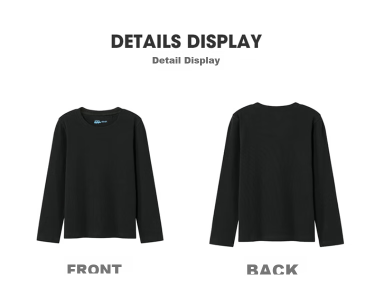Baleno Children's Spring Solid Color Crew Neck Base Layer Long Sleeve Top for Boys And Older Children 82031811 29R Pink 120cm 20