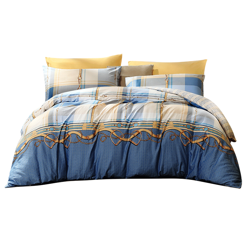 FUANNA Bedding Set, 100% Pure Cotton, Upgraded Antibacterial Bedding, King Size Simple Bed Sheet And Duvet Cover, 230×229cm