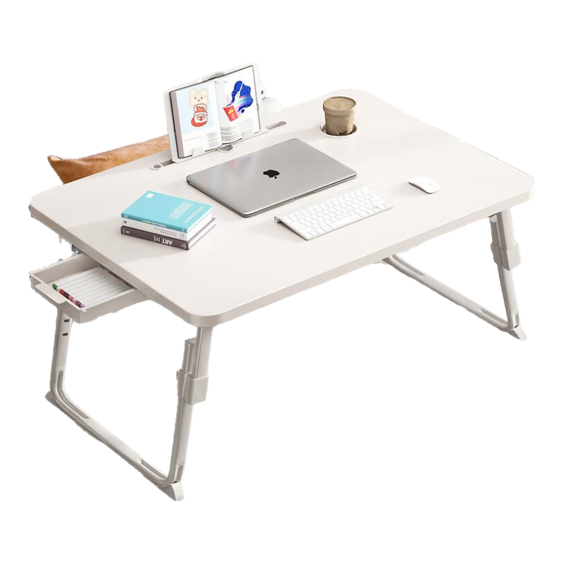 Quanpinwu Foldable Adjustable Bed Laptop Desk, Small Table for Student Dormitory, Large Lazy Desk for Home Use