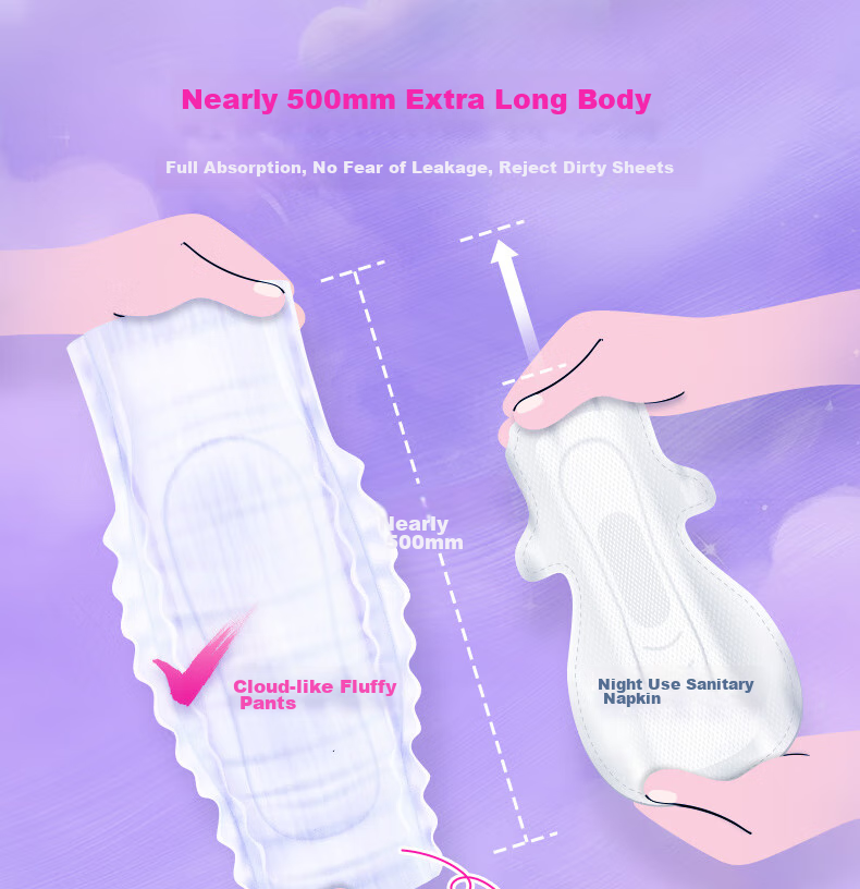 Weier Cloud-Feel Puffy Pants, Fitted Extended Leak-Proof M-L Size, 5 Pieces, Sleep Pants, Sold by JD, Menstrual Pads 9