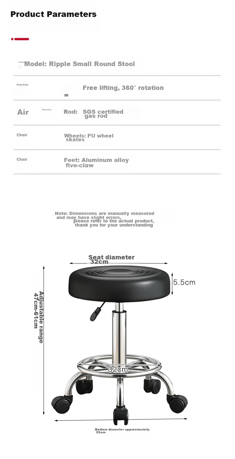Zhuobo Bar Stool, Adjustable Height Chair, Swivel Chair for Home Use, Reception Chair for Front Desk, Cashier Stool for Bar, Beauty Salon Chair, BTY01 Black 15