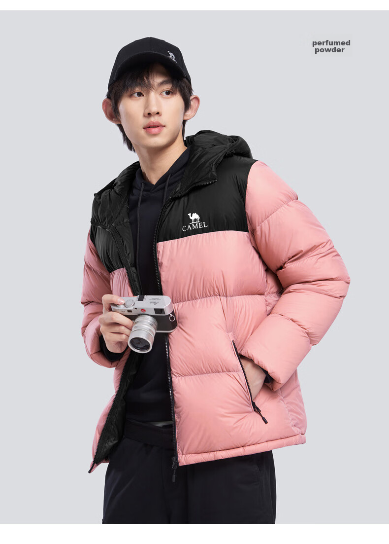 CAMEL Volcano Down Jacket 1.0 Men's Thickened Duck Down Cold-Resistant Puffer Coat Trendy Winter Jacket M13CR07089H 37