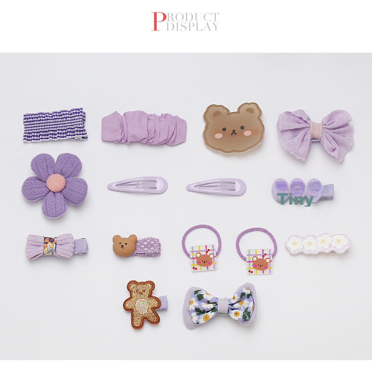 CHIMERA 9-Piece Children's Butterfly Hair Clips, Princess Baby Side Clips, Flower Hair Accessories, Girls' Mid-Autumn Festival Gift 7