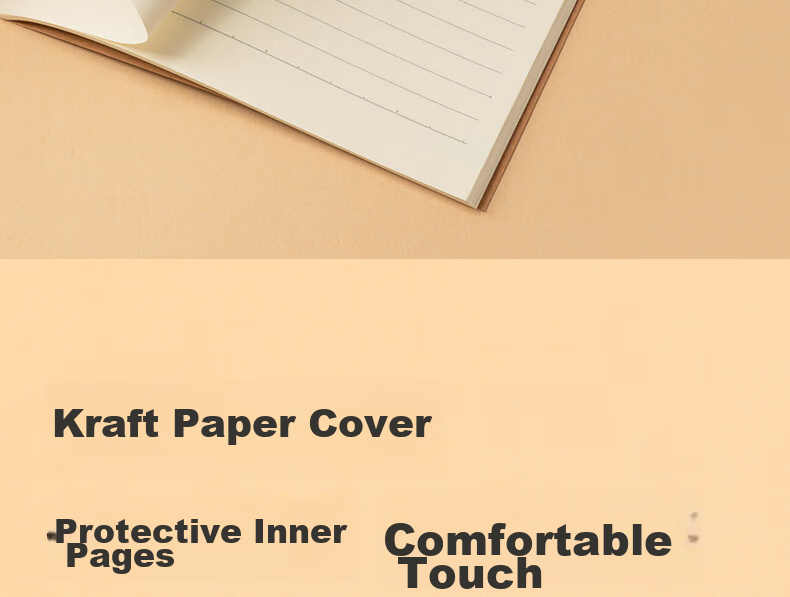 Deli 12 A5 Notebooks, 40 Sheets Kraft Paper, Stitched Soft Cover, Office Journal/Stationery Notebook/Draft Book/Diary, Back-To Essential FA54003 8
