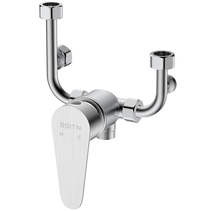 BSITN 304 Stainless Steel Mixing Valve, High Flow Surface-Mounted Mixing Valve, Shower Faucet, U-Shaped Water Heater Mixing Valve B031