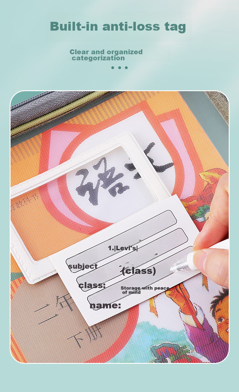 Jiamo Subject Classification Pouch, Transparent Exam Paper Bag, Exam-Specific Student Stationery, Three-Layer Separation, 4cm Thickened, Large Opening Design, Exam Paper Storage Bag, A4 Handheld Style 3