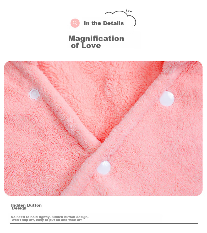 Grace Children's Bath Towel, Soft Coral Fleece, Quick-Drying Baby Bathrobe with Hood, Thickened Long-Eared Rabbit Blue Sports Desig 12
