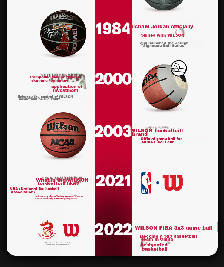 Wilson NBA Series Black Color ETERNAL PLUS Moisture-Absorbing Non-Slip Indoor And Outdoor Adult Size 7 Basketball 9