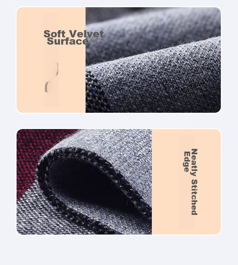 PLAYBOY Men's Autumn Winter Outdoor Warm Thick Scarf Birthday Gift for Husband Father Gift Box Set 9