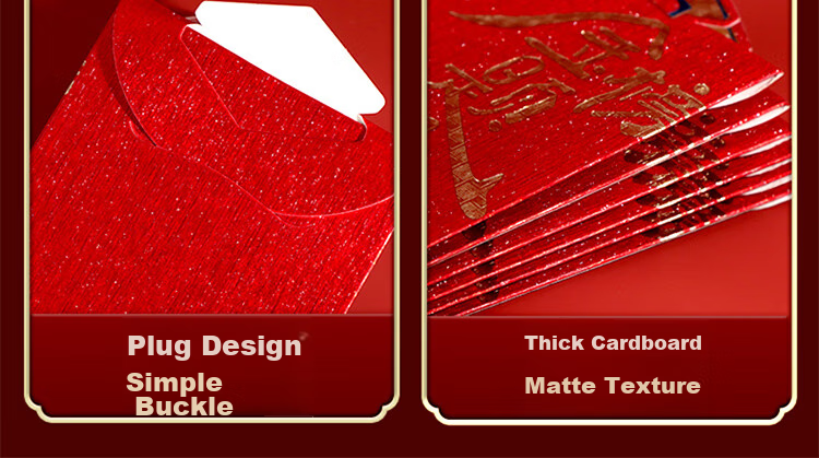 Extreme Space Bonus Red Envelope Gold List Top Birthday Creative Red Packet Good Luck Opening Ceremony Lucky Money Envelope Newborn Red Packet Bag 6 Pieces 18