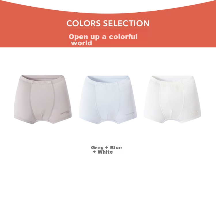 THREEGUN 3-Pack Class A Antibacterial Modal Boys' Children's Student Straight-Leg Boxer Briefs 4