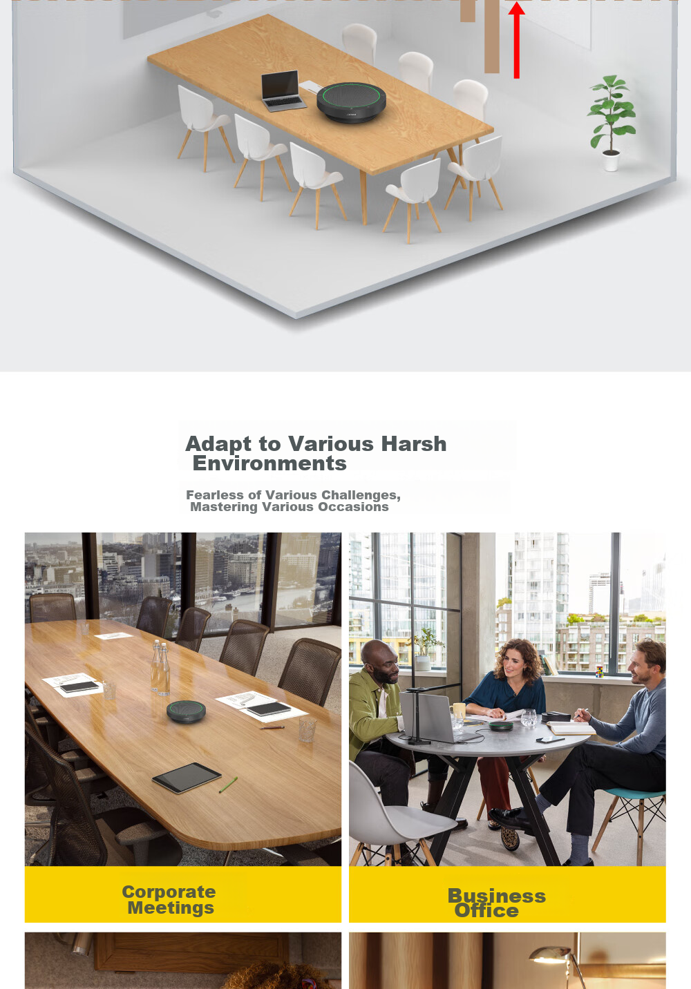 Jabra Video Conference Omnidirectional Microphone Speaker with Noise Reduction, 360-Degree Amplification And Sound Pickup, Speak2 40 MS USB Wired (Suitable for Small Meetings) 8