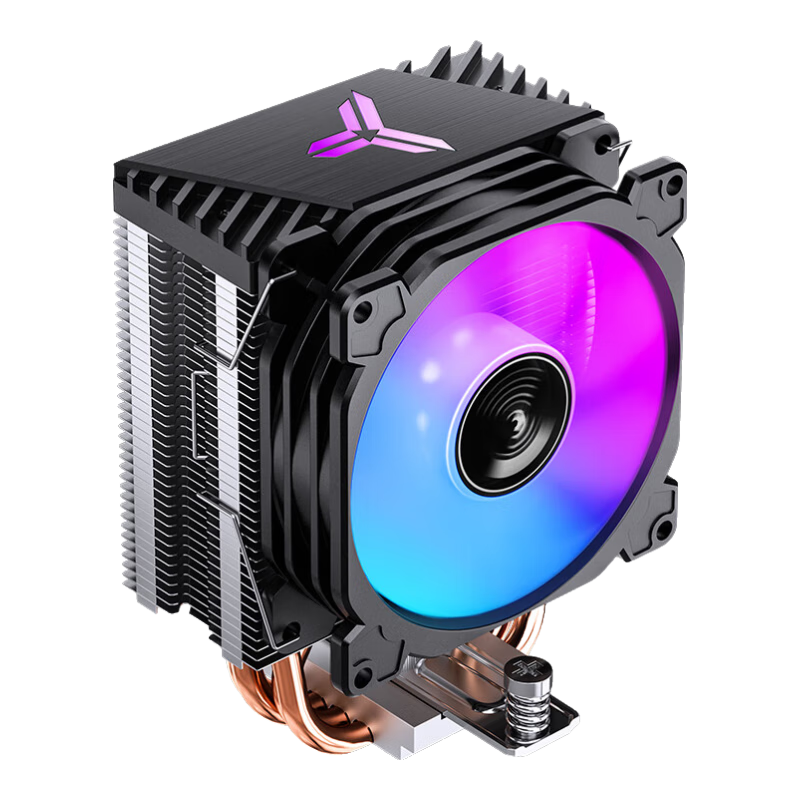 JONSBO CR-1400E Color Edition CPU Air Cooler (4 Heat Pipes, RGB Lighting Effects, PWM Fan, 127mm, Multi-Platform, Thermal Paste Included)