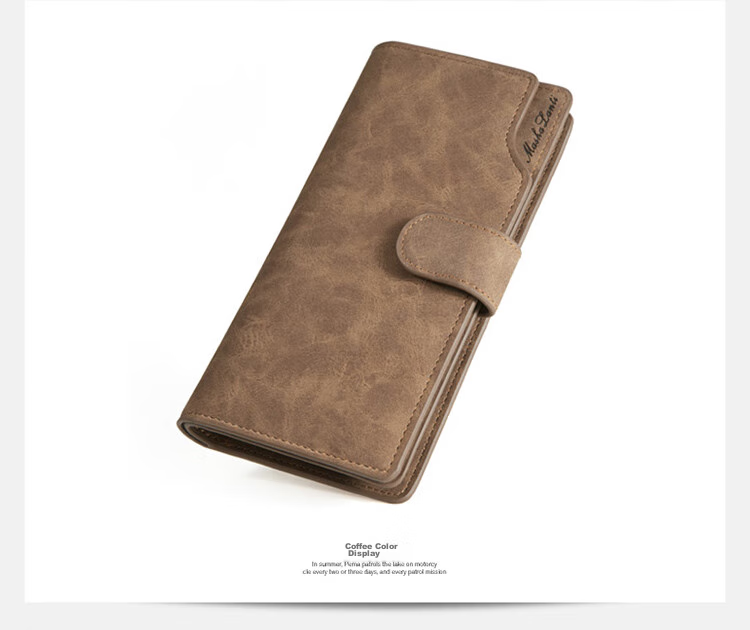 MashaLanti Men's Wallet, Long Style, Large Capacity, Leather Billfold, Handheld Multi-Card Slots, Coin Purse, All-In Design, Father's Day Gift 17