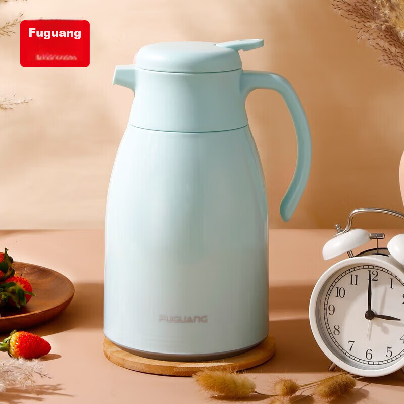 Fuguang Large Capacity Insulated Water Bottle, Thermos Flask with Glass Inner Liner for Home Use, Hot Water Jug