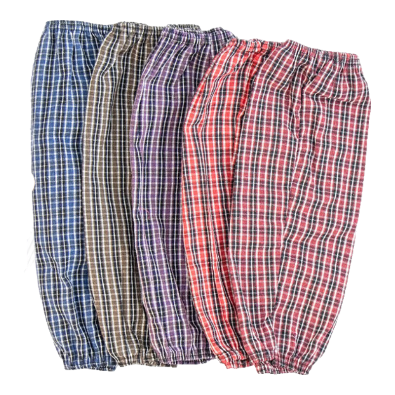 Hesdige Plaid Sleeve Covers Thickened Elastic Cotton Protective Sleeves Wear-Resistant Labor Protection Cuffs Random Colors (10 Pairs) [Jingcang Flash Delivery] JG-1687