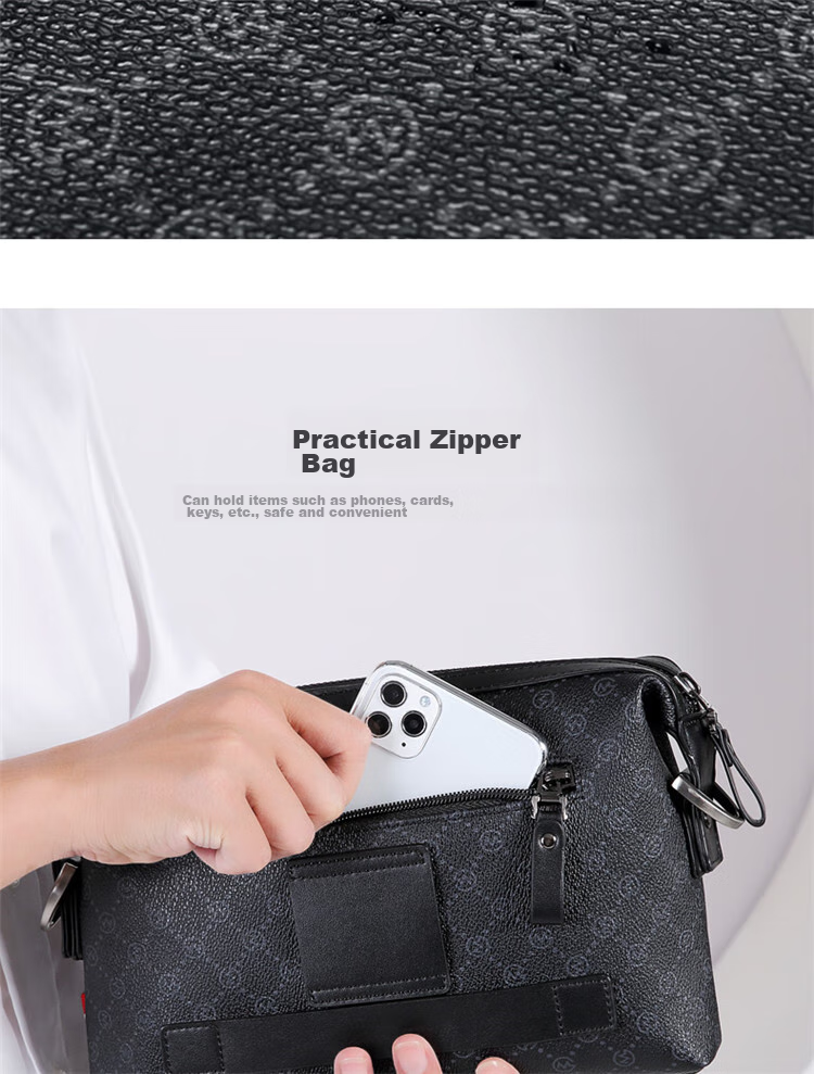 GOLF Shoulder Bag for Men, Printed Water-Resistant Large Capacity Trendy Crossbody Bag, Multifunctional Hand-Held Bag, Casual Fashion Waist Pack 5I597258J Black 5