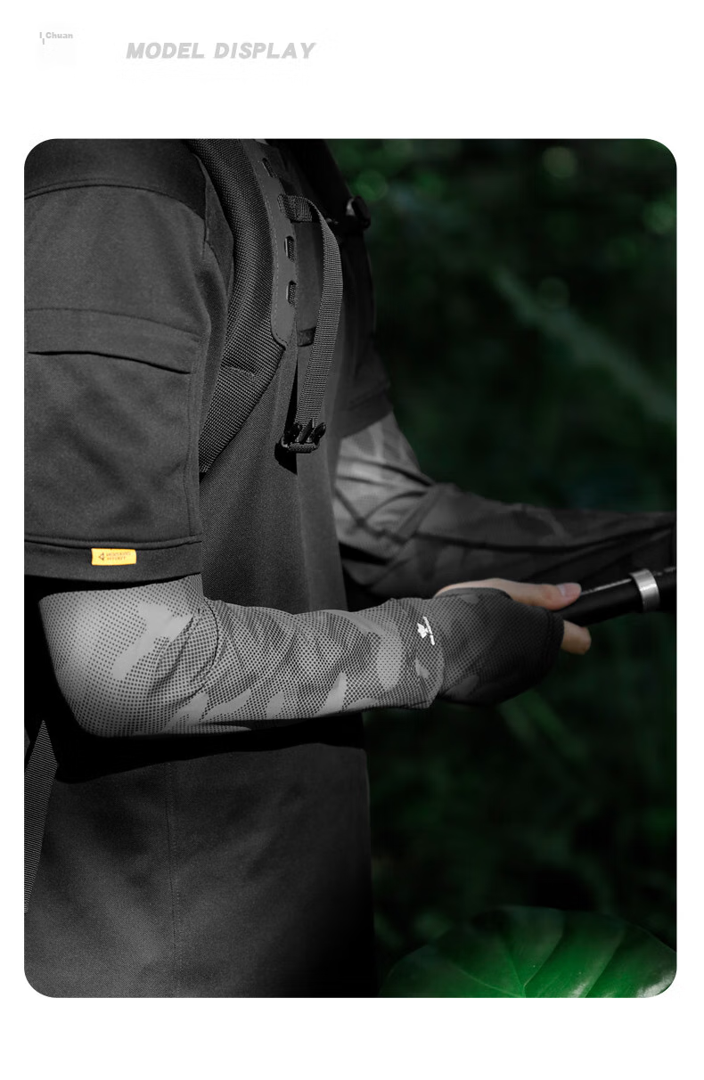 Zhanshuniao Wide Sleeve Ice Silk Sun Protection Finger Sleeves for Men, Summer UV-Resistant Sun-Blocking Ice Sleeves for Fishing And Cycling 11