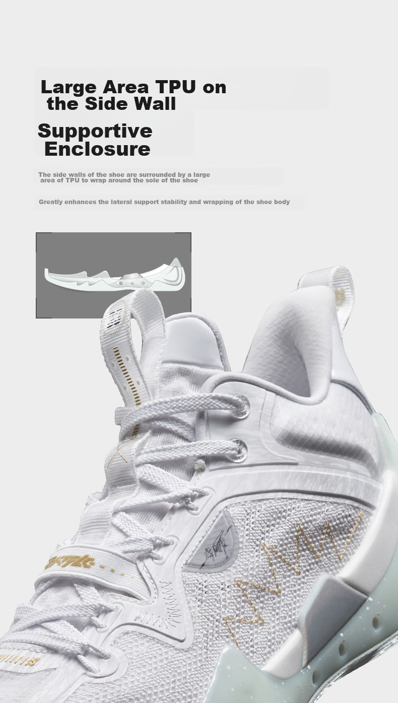 QIAODAN Basketball Shoes Venom ProSE Technology Rebound Shock Absorption Durable Professional Game Sports Shoes for Men 9