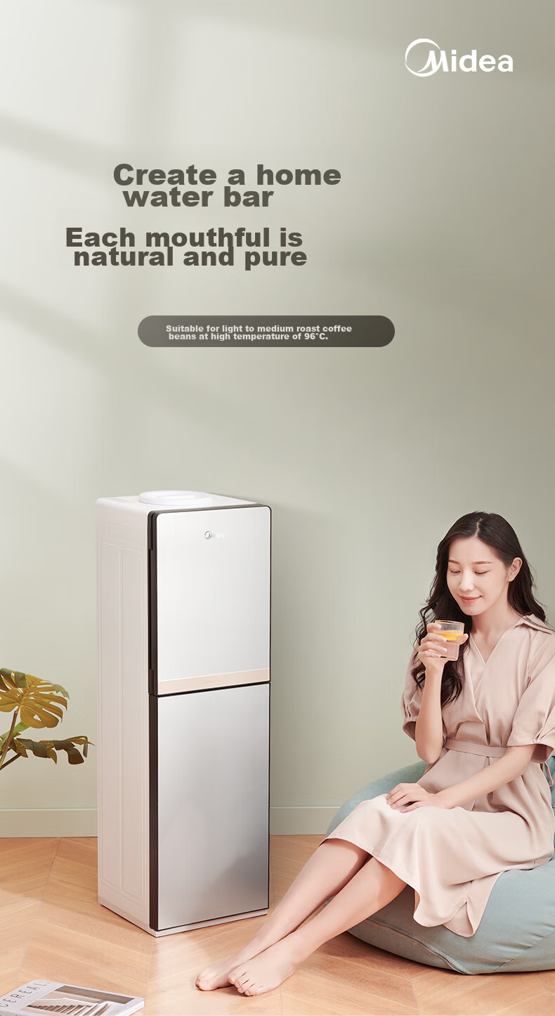 Midea Water Dispenser And Tea Bar Machine, Home Bottom-Loading Water Tank Purifier All-In Stand for Living Room And Office, Multifunctional High-End Bottled Electric Kettle Health Pot YR1611S-X 2