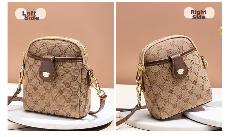 Xiaoxiongyilian Shoulder Crossbody Mini Bag for Women, Phone Pouch, Fashionable Versatile Mini Handbag, Printed Bucket Bag, Valentine's Day Gift 21