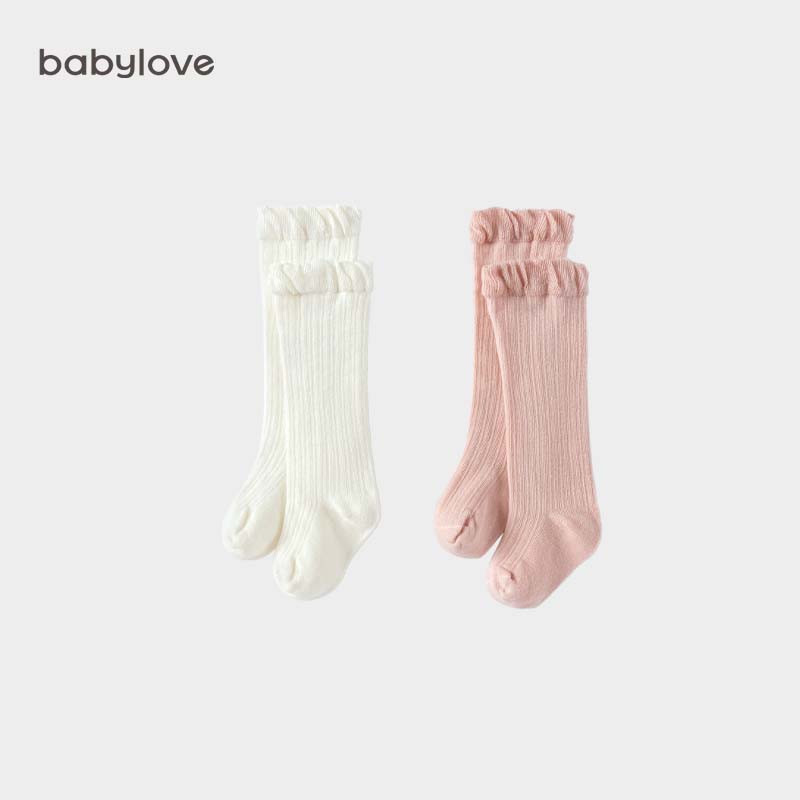 Babylove Baby Socks Spring Autumn All-Season Long Tube Socks Girls High Tube Socks High Elastic Non-Restrictive Cute Over-the-Knee Socks