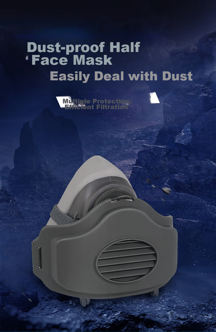 Qiutong Dust Mask Respirator for Industrial Dust, Construction, Cement, Coal Mining, Woodworking And Grinding, Includes 25 Pieces of KN95 Filter Cotto 1