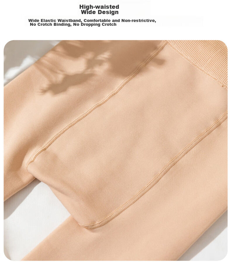 LangSha Women's Leggings, Plus Size, Spring And Autumn Style, Medium-Thick Thin Fleece, for Outdoor Wear, Fleece-Lined, Nude Color, Bare Leg Effect, Pantyhose 13